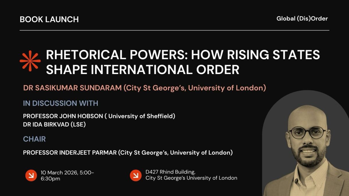 Sasikumar Sundaram to Present New Book on Rhetoric and Global&nbsp;Hierarchy